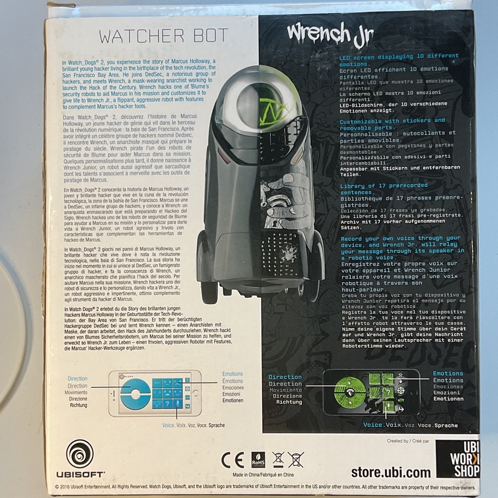 Ubisoft Watch Dogs 2 Watcher Bot Toy - White - Picture 6 of 9